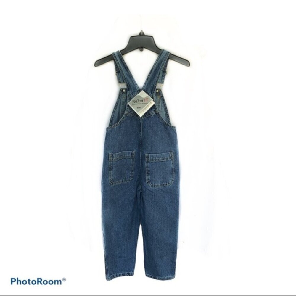 Beedz Bib Overalls Denim Long Pant Youth Medium Wash Adjustable Straps Size 5 - Picture 3 of 15